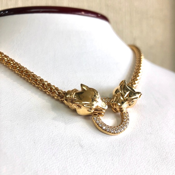 Cartier style panther necklace - Picture 2 of 3